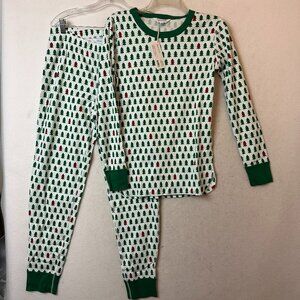The Company Store Green and Red Tree Pajama Set